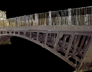 3D Laser Scan Survey of a Pedestrian Bridge Understructure